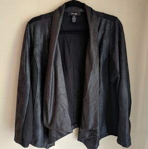 Style & Co Draped Textured Blazer 3/4 Sleeves